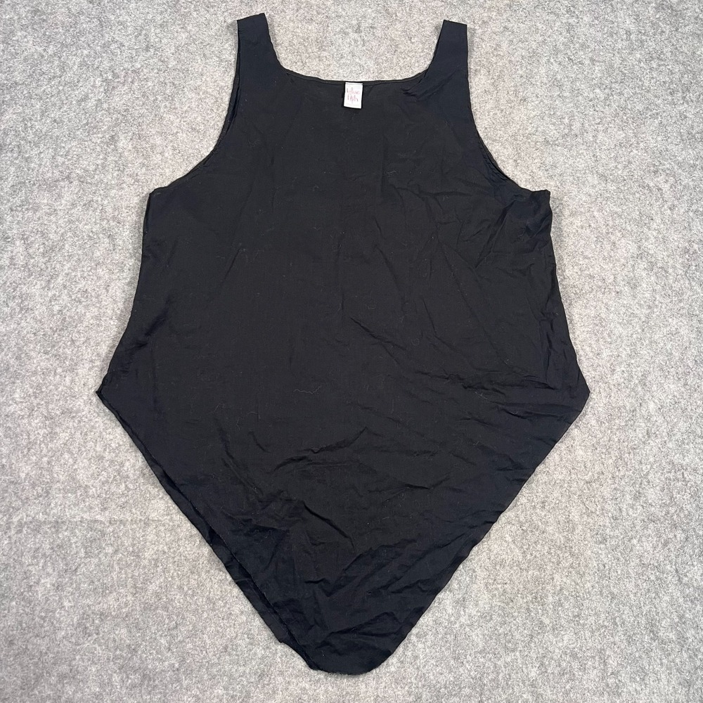 Blue Fish Black Sleeveless One-Piece Cotton Bodysuit Women's Size 1/Small